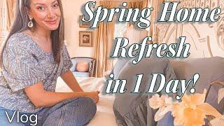 Decorate With Me For Spring in One Day - Home Decor Trends - VLOG