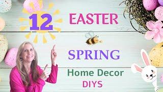 12 FAVORITE Dollar Tree EASTER SPRING HOME DECOR DIYs  BUNNY & FLOWER CRAFT DIY IDEAS TO MAKE