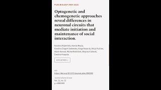 Optogenetic and chemogenetic approaches reveal differences in neuronal circuits that ... | RTCL.TV