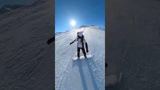 Exhilarating snowboarding and skiing on Alpine slopes! ️ #AlpsAdventure #SnowSports #shorts