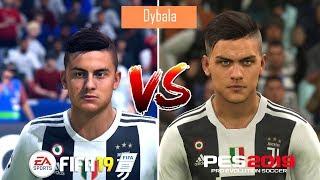 FIFA 19 vs PES 2019 | Juventus Players Faces Comparison | Fujimarupes