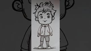 Cute Cartoon Boy Drawing ️#shorts#youtubeshorts#trending#viralshorts