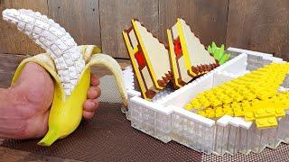 Lego Breakfast Sandwich - Lego In Real Life 3 / Stop Motion Cooking & ASMR