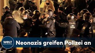 RECHTE RANDALE: Heftige Ausschreitungen gegen Polizei bei Corona-Protesten in Bautzen und Rostock