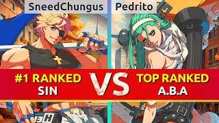 GGST ▰ SneedChungus (#1 Ranked Sin) vs Pedrito (TOP Ranked A.B.A). High Level Gameplay