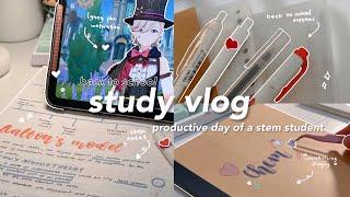 4am productive study vlog senior year as a STEM student, romanticizing school, aesthetic notes 