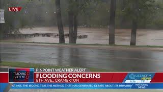 Significant flooding reported as Helene moves across Charlotte