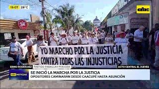 Inició la “Marcha por la justicia”: caminarán desde Caacupé hasta Asunción