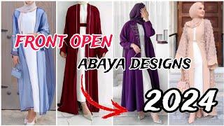 latest modern abaya designs 2024 || front open abaya designs || dubai abaya style