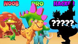 Dino bash - NOOB vs PRO vs HACKER - can you guess