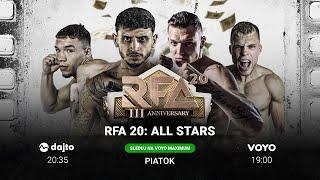 RFA 20: ALL STARS - v piatok 14. 3. 2025 o 19:00 na Voyo