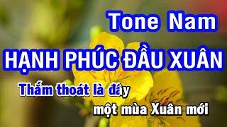 Hạnh Phúc Đầu Xuân (Karaoke Beat) - Tone Nam (A La Trưởng)