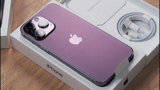 فتح صندوق ومراجعة للآيفون 14 برو اللون الجديد  Unboxing iPhone 14 Pro