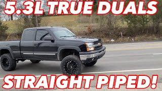 2004 Chevy Silverado 5.3L V8 TRUE DUAL EXHAUST w/ STRAIGHT PIPES!