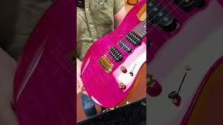 Just arrived! Suhr Custom Modern HSH Flame Top Mahogany Body & Neck Indian Board Magenta Pink