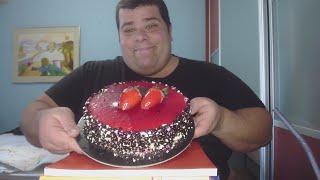 Tasty, Delicious Breakfast Birthday Cake (Τούρτα) and Frape.ASMR,MUKBANG.ENJOY!!(No Talking)