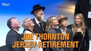 Joe Thornton reflects on storied career at Sharks jersey retirement ceremony | NBC Sports California