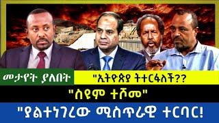 Ethiopia -  ስዩም ተሾመ|| ያልተነገረው ሚስጥራዊ ተግባር| ኢትዮጵያ ትተርፋለች?|