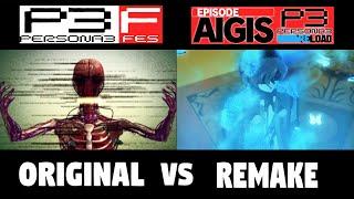 Shadow Protagonist Death Scene Original vs Remake - Persona 3 Reload The Answer Episode Aigis