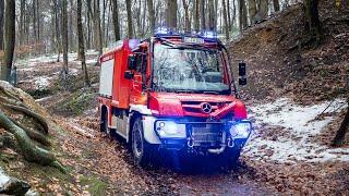 Die Freiwillige Feuerwehr Steinhagen feiert ihren Unimog U 323 als Tanklöschfahrzeug