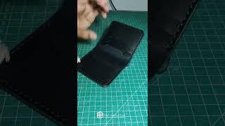 Handmade leather craft vertical card holder with cash Order now +923469497204 #HandmadeWallet #DIY
