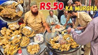 Sirf 50 ka Murgh Salan | 40 YEAR Goga Kali Mirch Murgh | Desi Murgh Fraud | #streetfood #breakfast