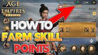 FARM SKILL POINTS EASILY! Hero Skill Points Guide! Age of Empires Mobile