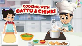 Cooking With Gattu And Chinki | Cooking Stories | English Moral Stories | Animated | English Cartoon