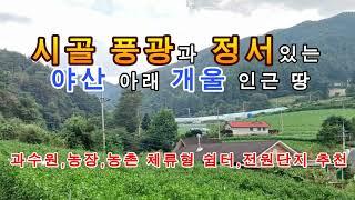 [농촌체류형쉼터]시골 풍광과 정서 개울인근 야산아래 완경사(1767평)농장,전원단지 추천 평창부동산 강원도부동산 평창전원주택 강원도전원주택 평창농가주택 평창시골집 평창토지 평창땅