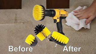 Detailing drill Brushes review cleaning carpet and upholstery