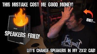 How this stupid mistake FRIED up my 2x12 speakers || Changing V30 to Marshall G12 Vintage