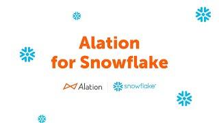 ️ Introducing Alation for Snowflake ️