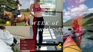 summer diaries VLOG | a week of workouts | horse back riding, cinematic, active lifestyle️