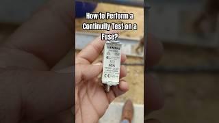 Continuity Test on a Fuse #electrical #electrican #electricity #electricalengineering #electronics
