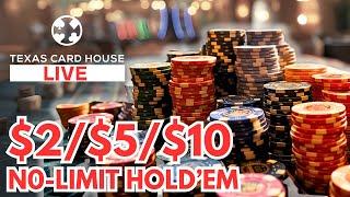 LIVE POKER | $2/$5/$10 No Limit Hold'em Cash Game | TCH LIVE Dallas