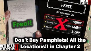 All the FREE PAMPHLETS available in chapter 2 locations and Save $950!! - Red Dead Redemption 2 RDR2