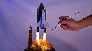 How to make space shuttle-launched diorama