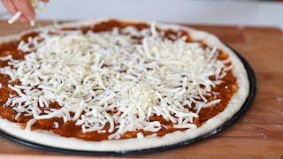 A new way to make beef pizza! No kneading! Incredibly easy and delicious