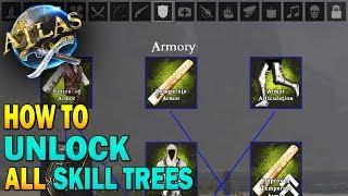 Atlas How To Unlock All Skill Trees & All Skills Showcase! Atlas Early Access Gameplay