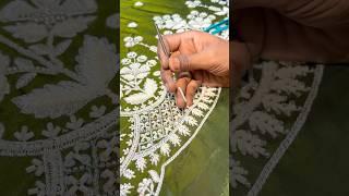 Lehenga Making Process || Mehendi color Hand Embroidery work Designer Lehenga #lehenga #lehengas