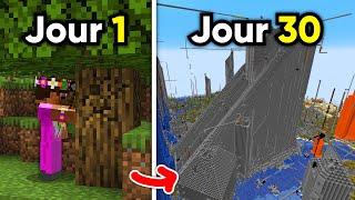 J'ai Survécu Pendant 30 Jours IRL sur ce Serveur Minecraft..