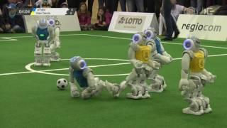 SPL: Nao-Team HTWK – Nao Devils (Semifinal) [RoboCup German Open 2017]