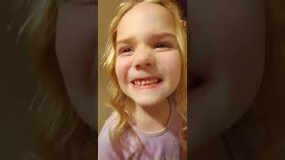 Brave and HIGHLY MOTIVATED Natalie pulls her front tooth. 6 year old pulls tooth.