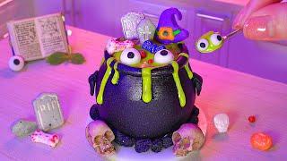  Smoking Cauldron Cake  Amazing Miniature Fondant Cake Ideas | 1000+ Halloween Cake Compilation