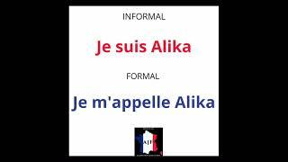 FORMAL/INFORMAL WAY OF TELLING THE NAME #ajfrancais #alikajain #learnfrenchavecmoi #french #name