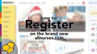 How to register for an account at allnurses.com