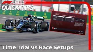 The Differences Between Time Trial & Race Setups on F1 2020