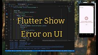 Flutter show error on ui #flutter #error handling