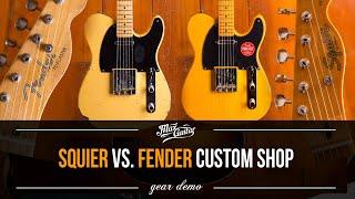 The MOST USELESS comparison EVER! Squier Classic Vibe 50's Telecaster vs. Fender Custom Shop Tele!