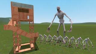 SCP-096 VS TOWERS in Garry's Mod!